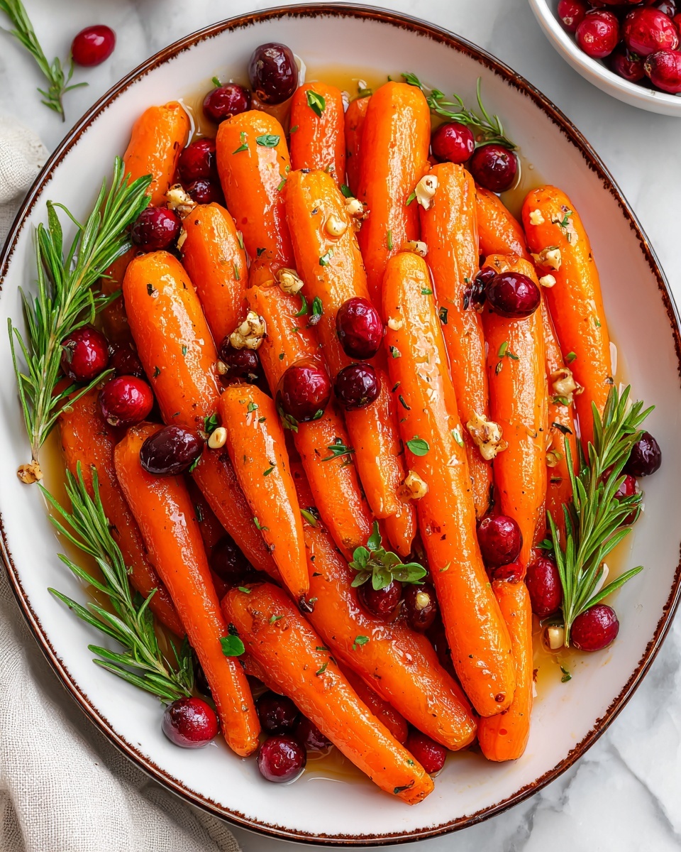Maple Roasted Carrots with Cranberries Recipe - Recipe Image