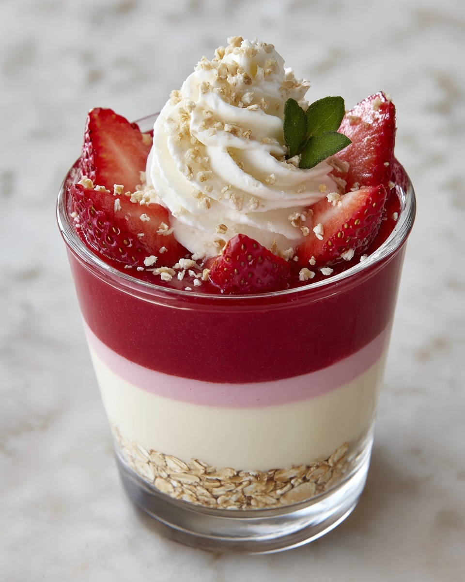 Strawberry Cheesecake Overnight Oats Recipe - Recipe Image