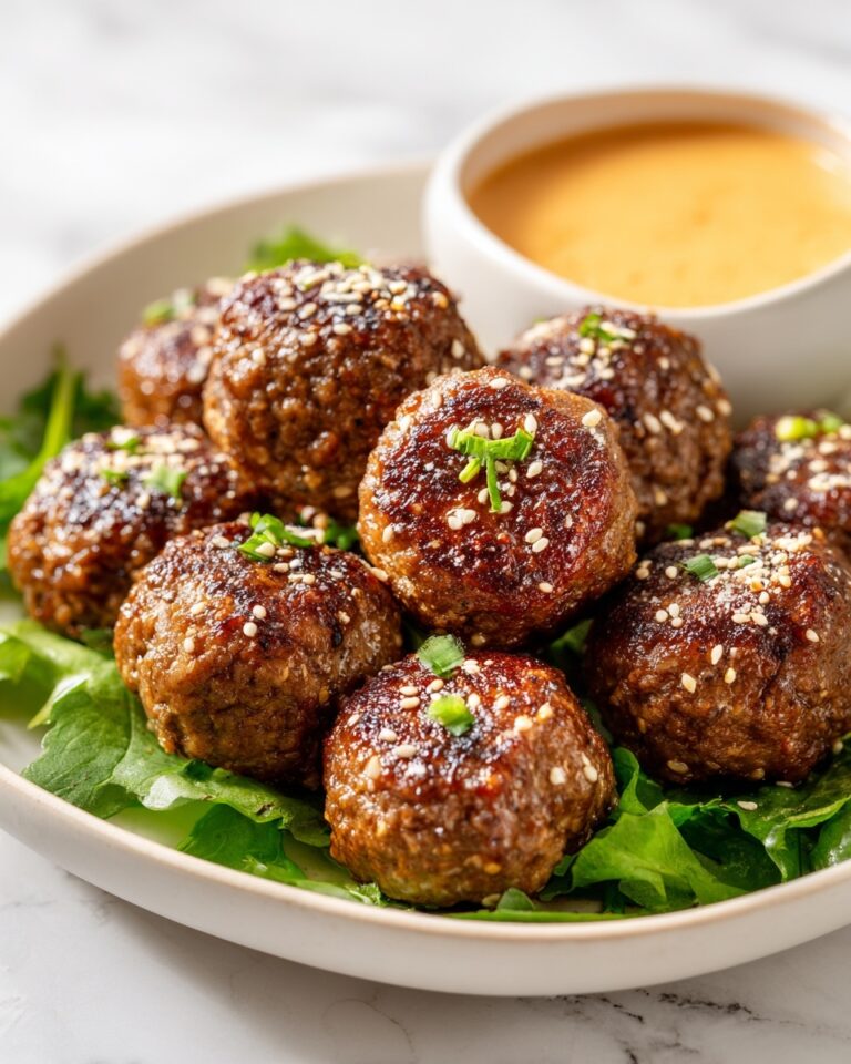 Korean BBQ Meatballs with Spicy Mayo Dip Recipe