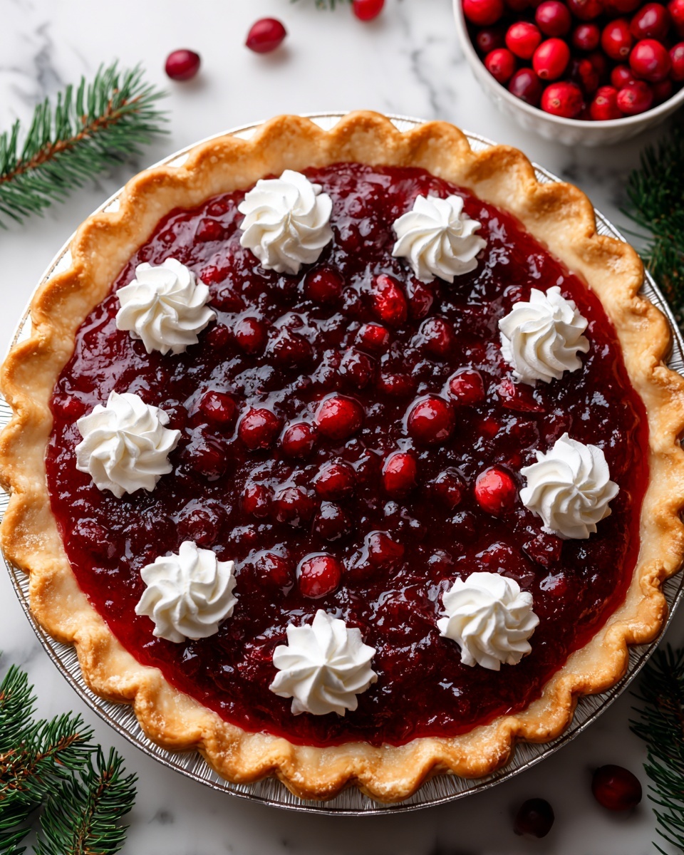 Cranberry Custard Pie Recipe - Recipe Image