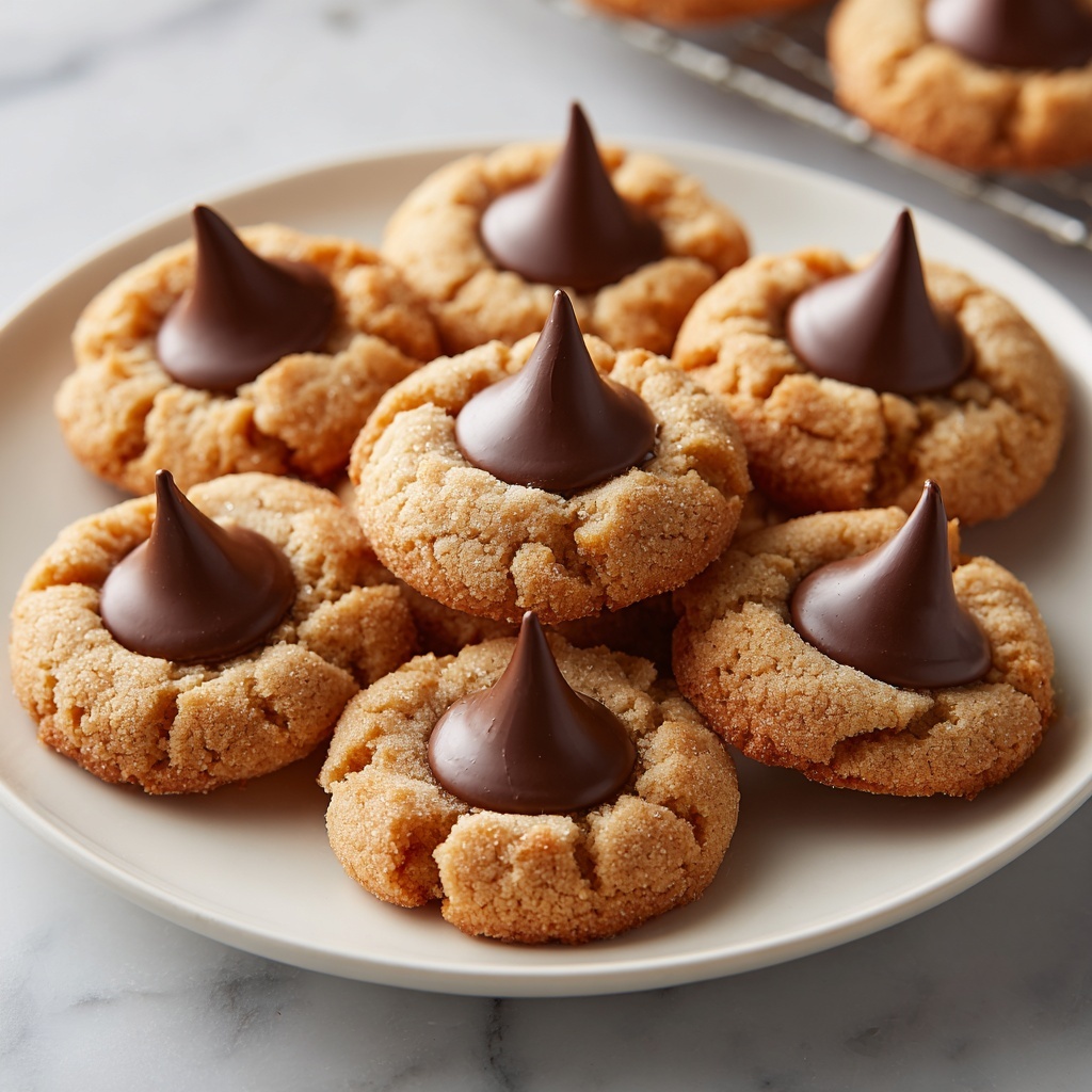 Homemade Peanut Butter Kiss Cookies Recipe - Recipe Image