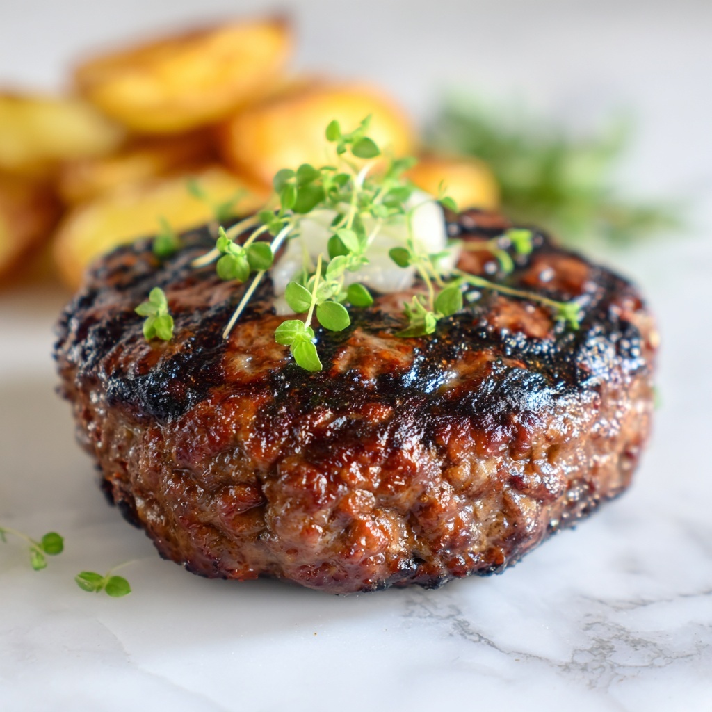 Tremendous Ribeye Steak with French Onions and Crispy French Fries Recipe - Recipe Image