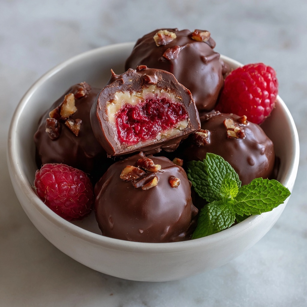 Chocolate Frozen Raspberries Recipe - Recipe Image