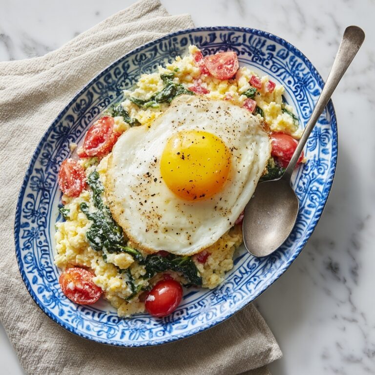 Egg White Scramble with Spinach and Tomatoes Recipe