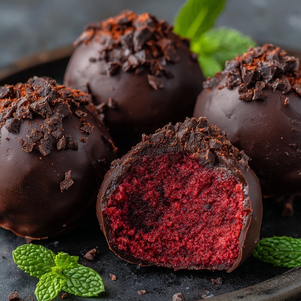 Strawberry Dark Chocolate Truffles Recipe - Recipe Image