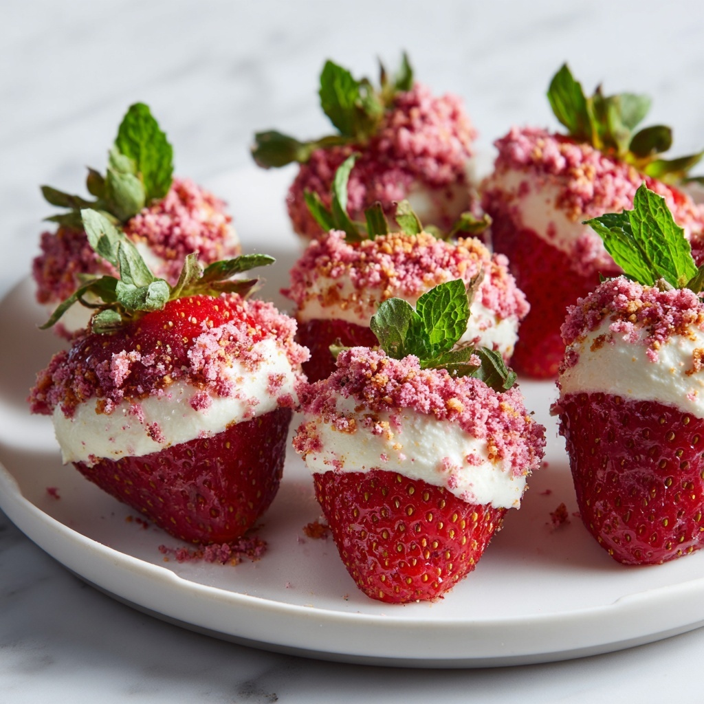 Cheesecake Deviled Strawberries Recipe - Recipe Image