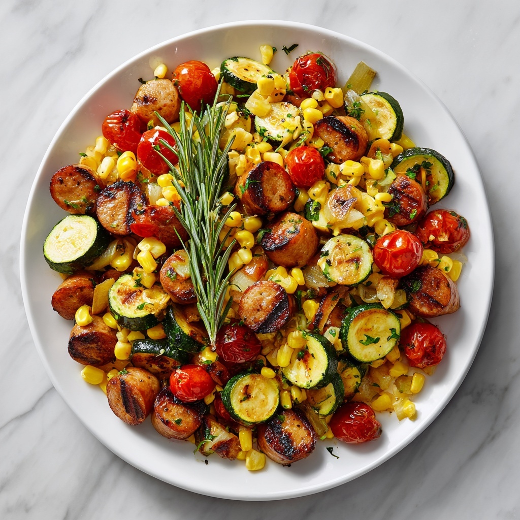 Summer Sausage Skillet with Andouille Sausage Recipe - Recipe Image