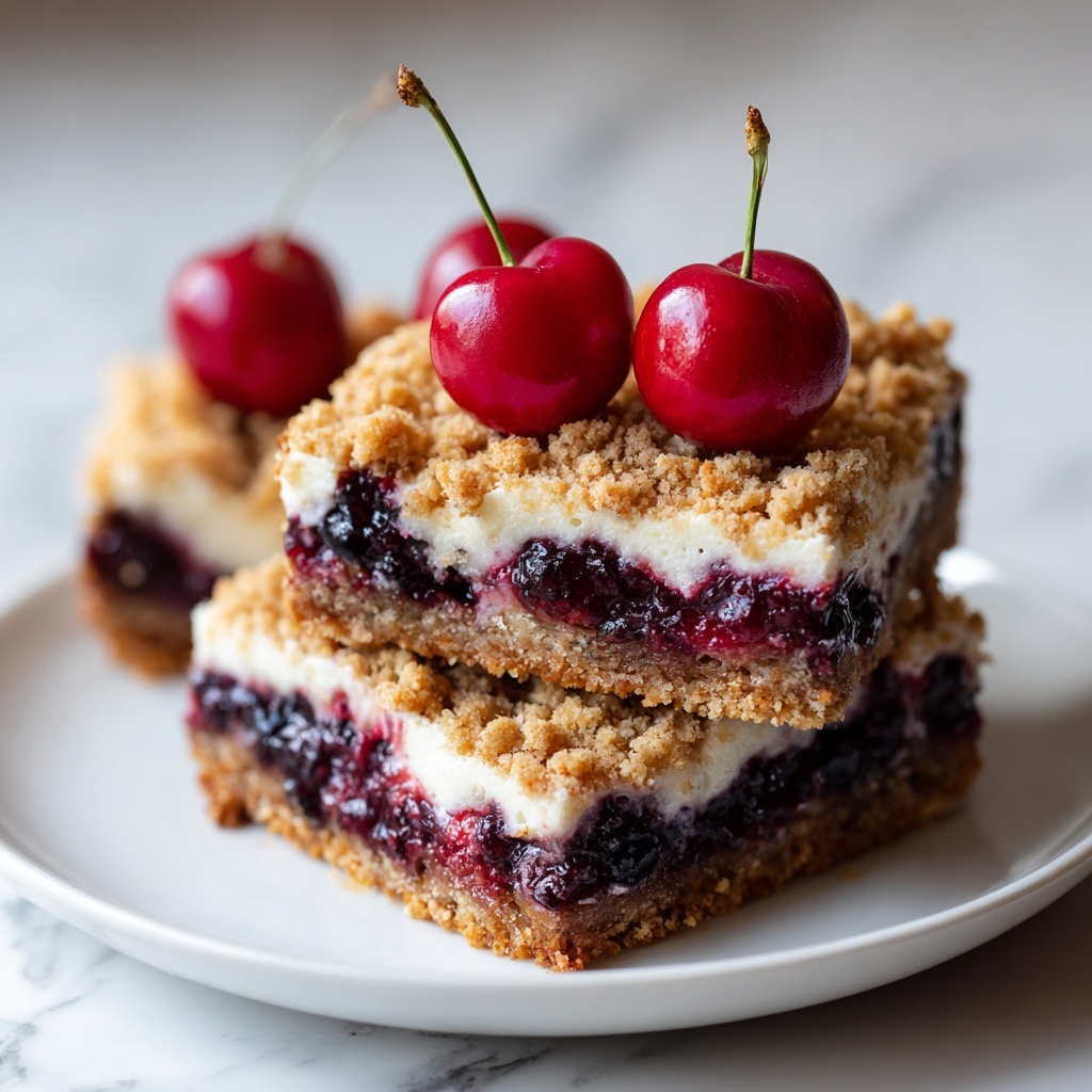 Christmas Cherry Cheesecake Bars Recipe - Recipe Image