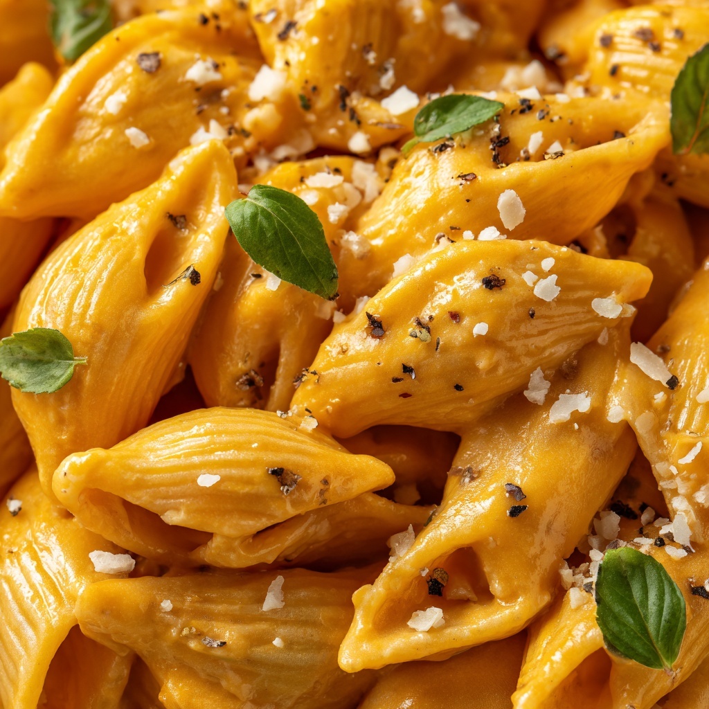 Roasted Red Pepper Pasta with Herbed Goat Cheese and Spinach Recipe - Recipe Image