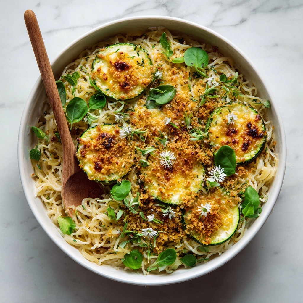Crispy Zucchini Spaghetti: An Amazing Ultimate Pasta Dish to Try Recipe - Recipe Image