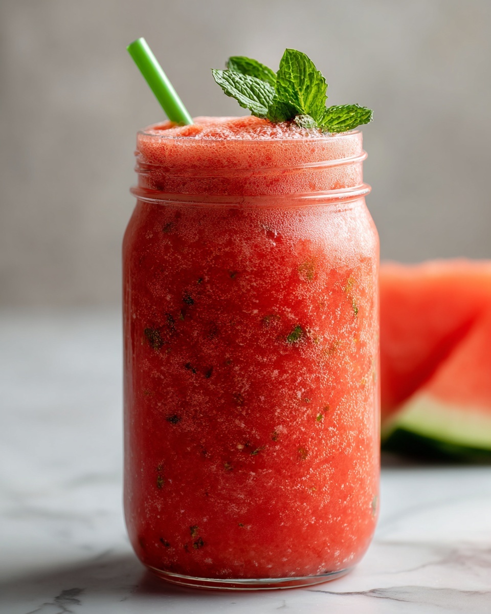 Watermelon Strawberry Smoothie Recipe - Recipe Image
