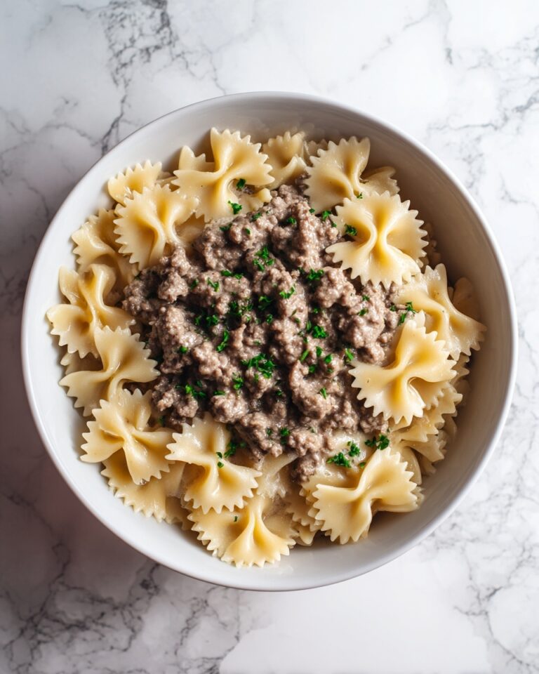 Creamy Beef and Bowtie Pasta Recipe