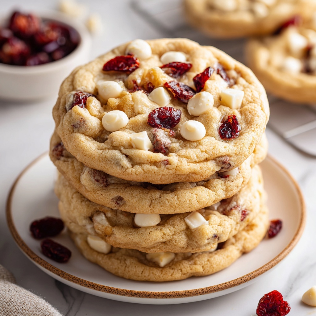 White Chocolate Cranberry Oatmeal Cookies Recipe - Recipe Image