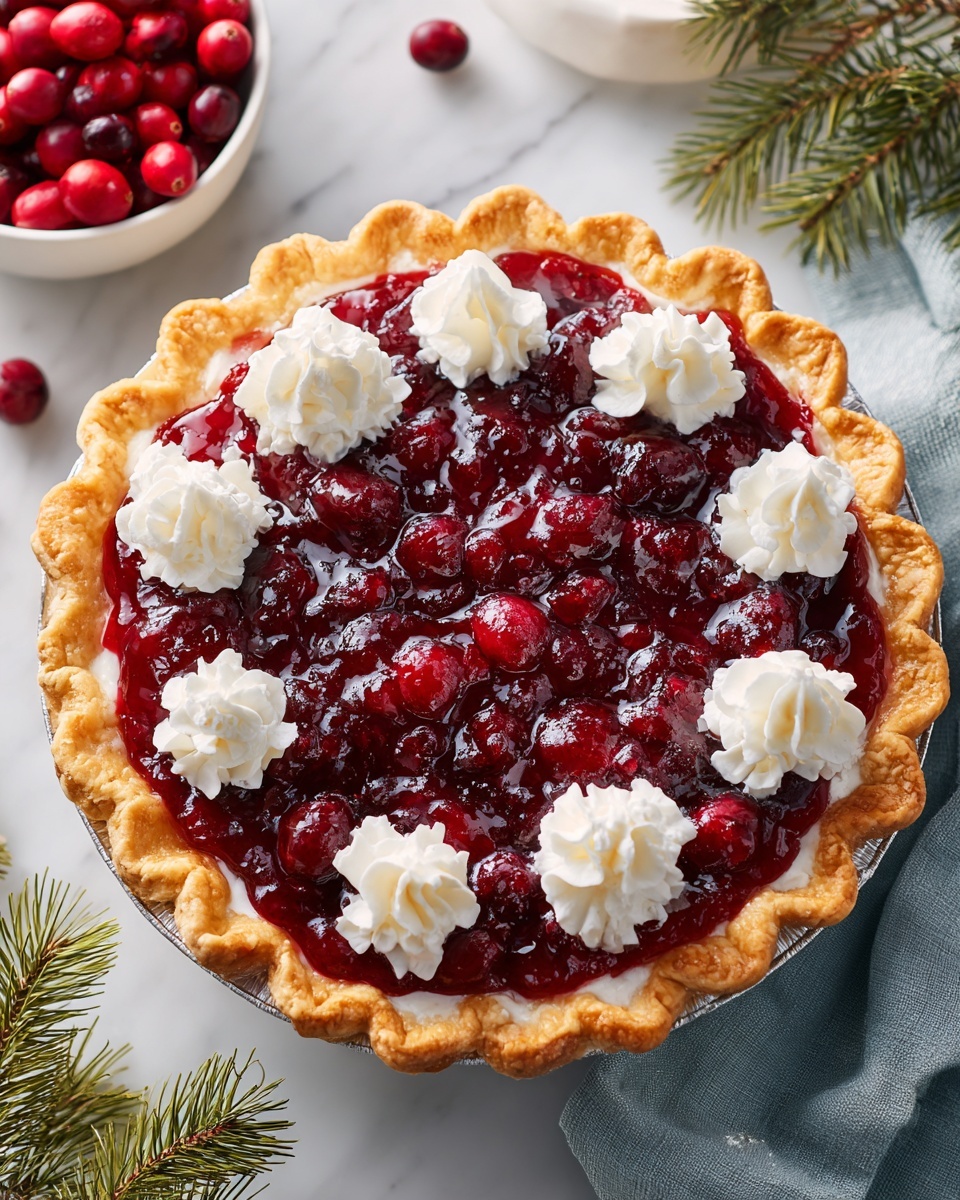 Cranberry Custard Pie Recipe - Recipe Image