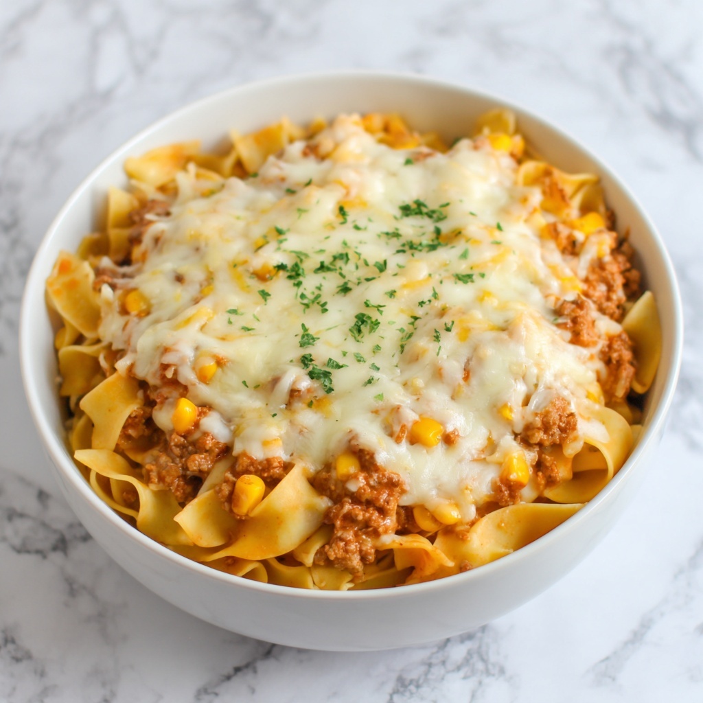 Garlic Butter Ranch Beef and Roasted Corn Bowtie Casserole Recipe - Recipe Image