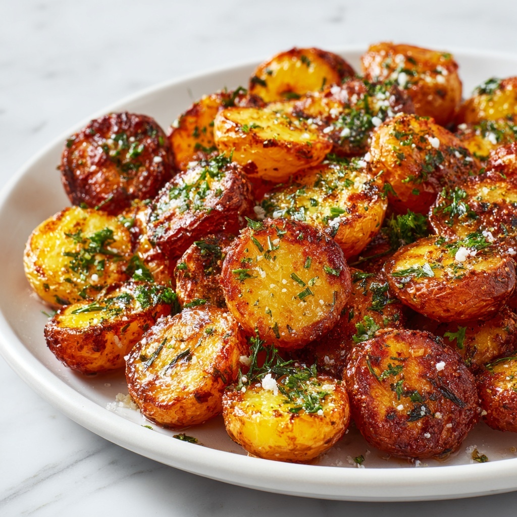 Crispy Garlic Butter Potatoes Recipe - Recipe Image