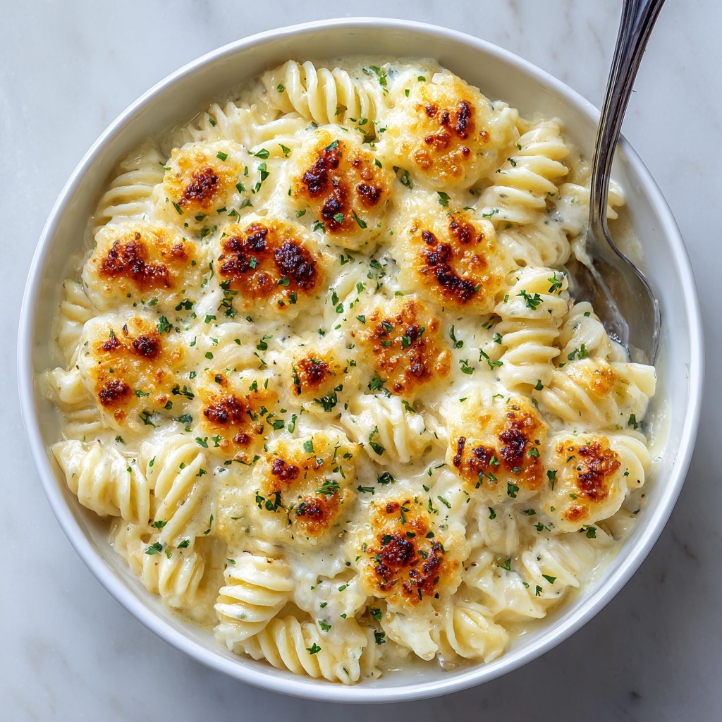 Creamy Garlic Parmesan Chicken Pasta Bake Recipe - Recipe Image