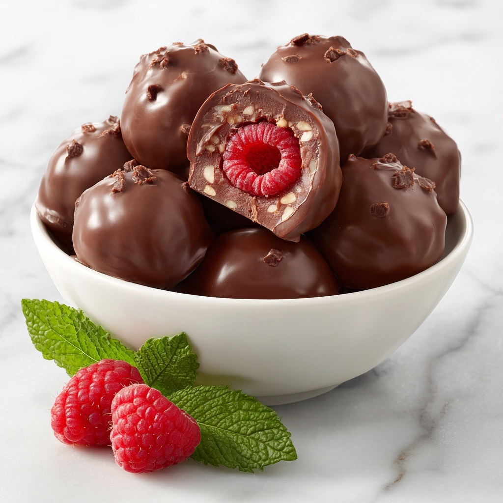 Chocolate Frozen Raspberries Recipe - Recipe Image