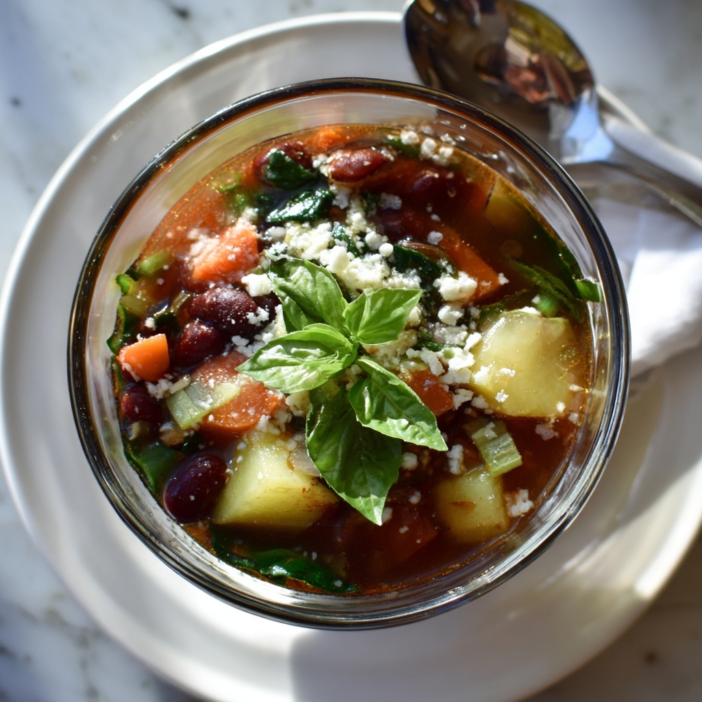 Homemade Slow Cooker Minestrone Soup Recipe - Recipe Image