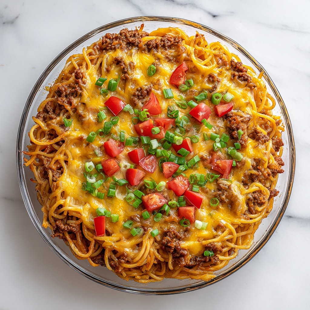 Taco Spaghetti Casserole Recipe - Recipe Image