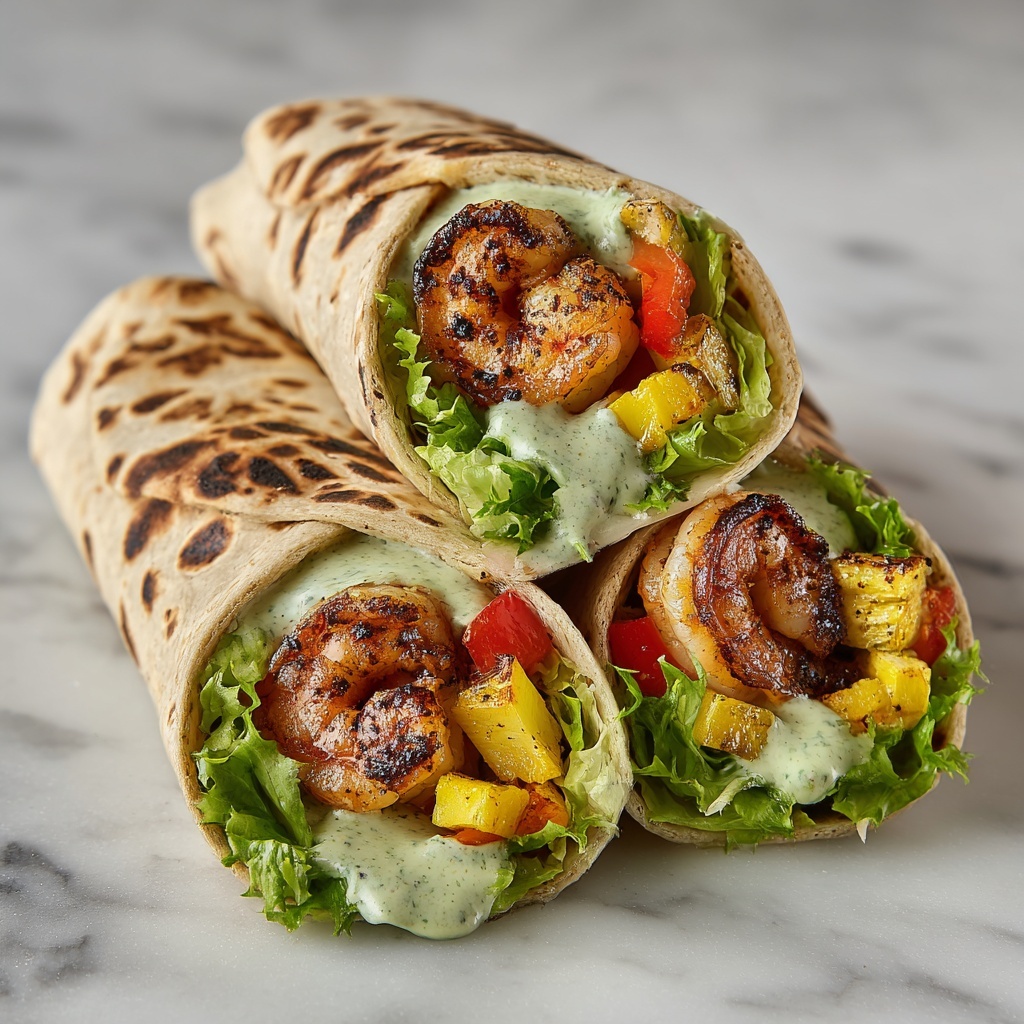 Caesar Shrimp Wraps Recipe - Recipe Image