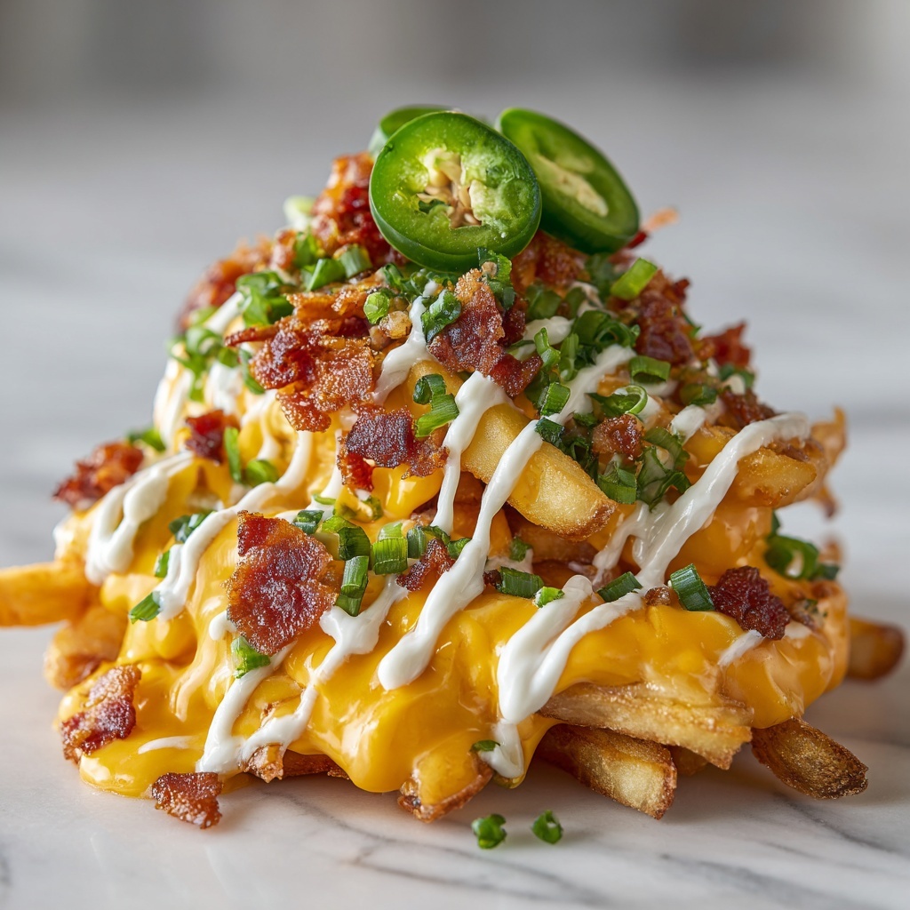 Loaded Cheese Fries with Bacon and Green Onions Recipe - Recipe Image