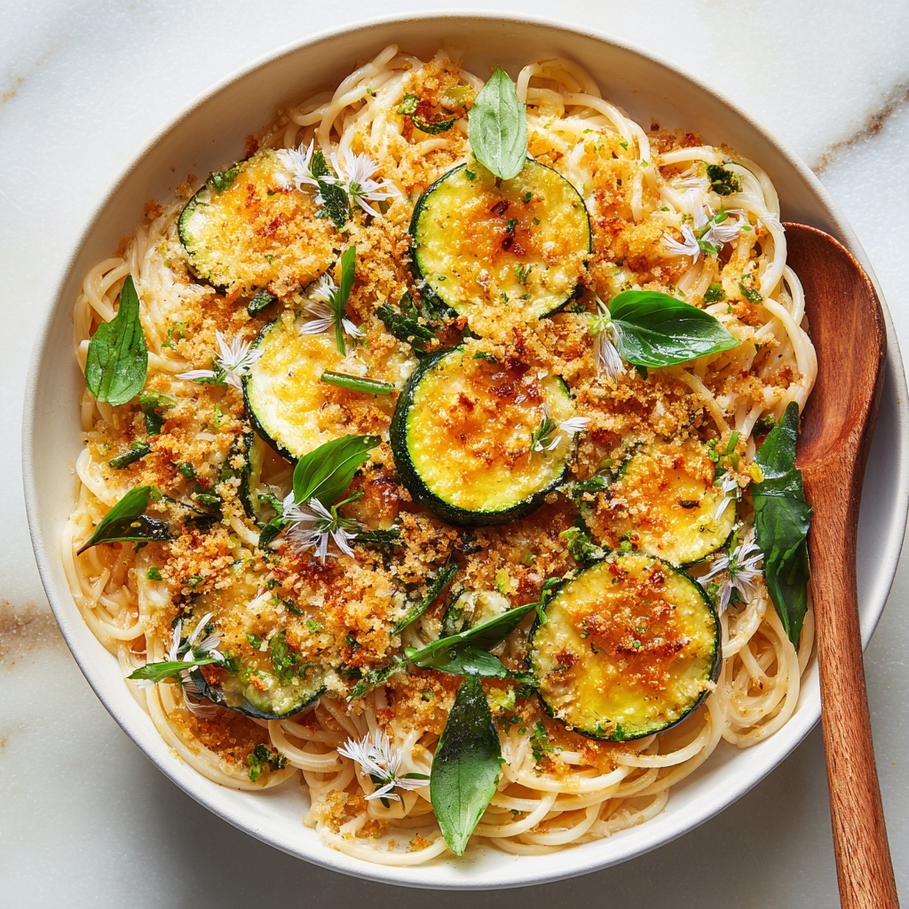 Crispy Zucchini Spaghetti: An Amazing Ultimate Pasta Dish to Try Recipe - Recipe Image