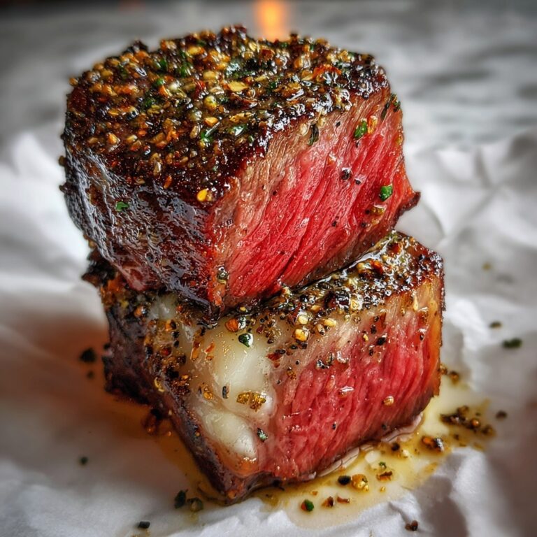 Pan Seared New York Strip Steak with Herb Butter Recipe