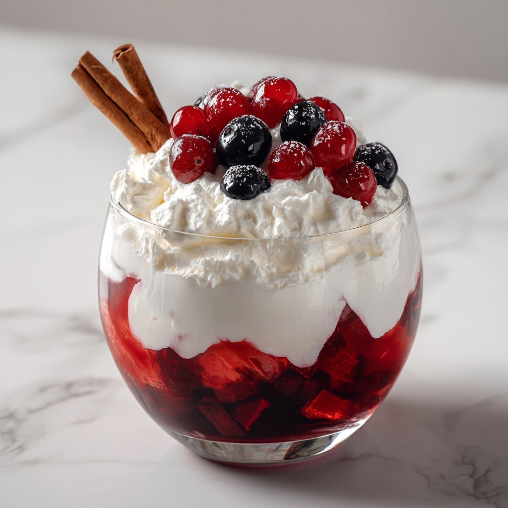 Cranberry Jello Salad with Cream Cheese Topping Recipe - Recipe Image