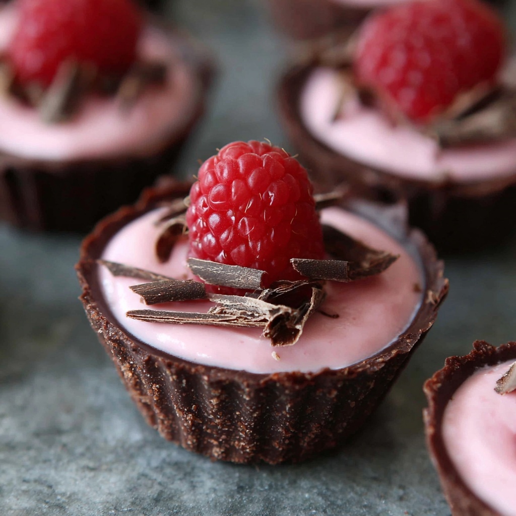 Marry Me No Bake Raspberry Chocolate Mousse Cups Recipe - Recipe Image