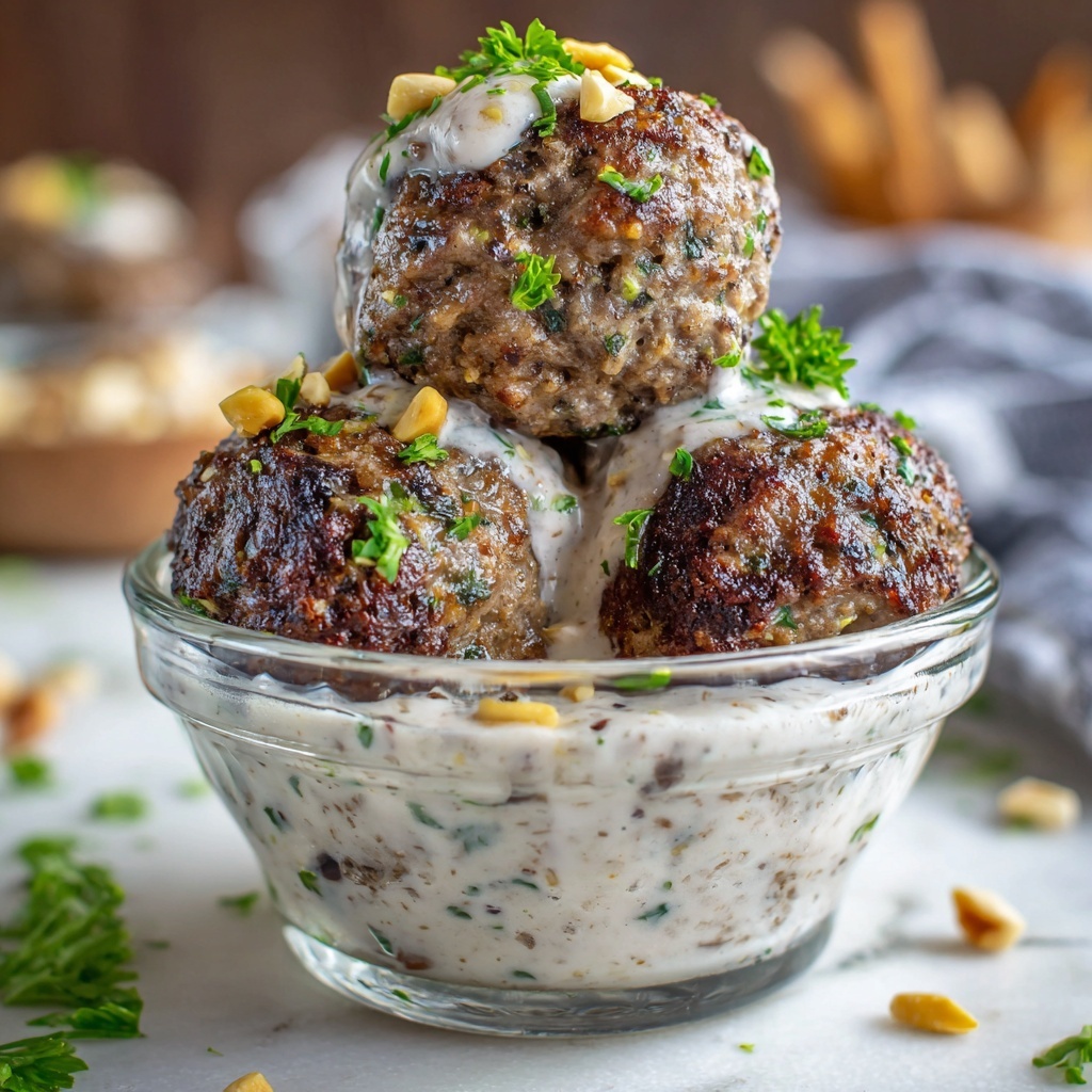 Greek-Inspired Lamb Meatballs with Fresh Herbs Recipe - Recipe Image