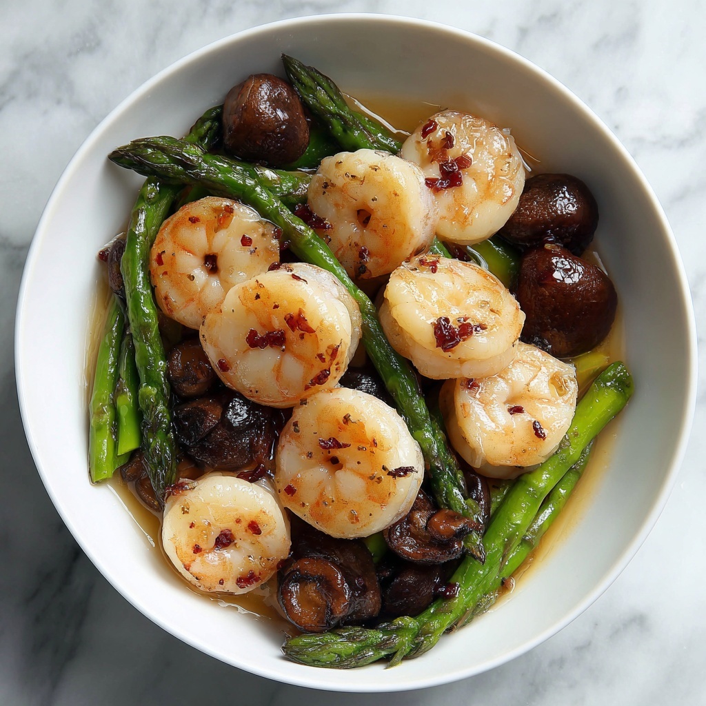 Shrimp and Asparagus Stir-Fry with Mushrooms Recipe - Recipe Image