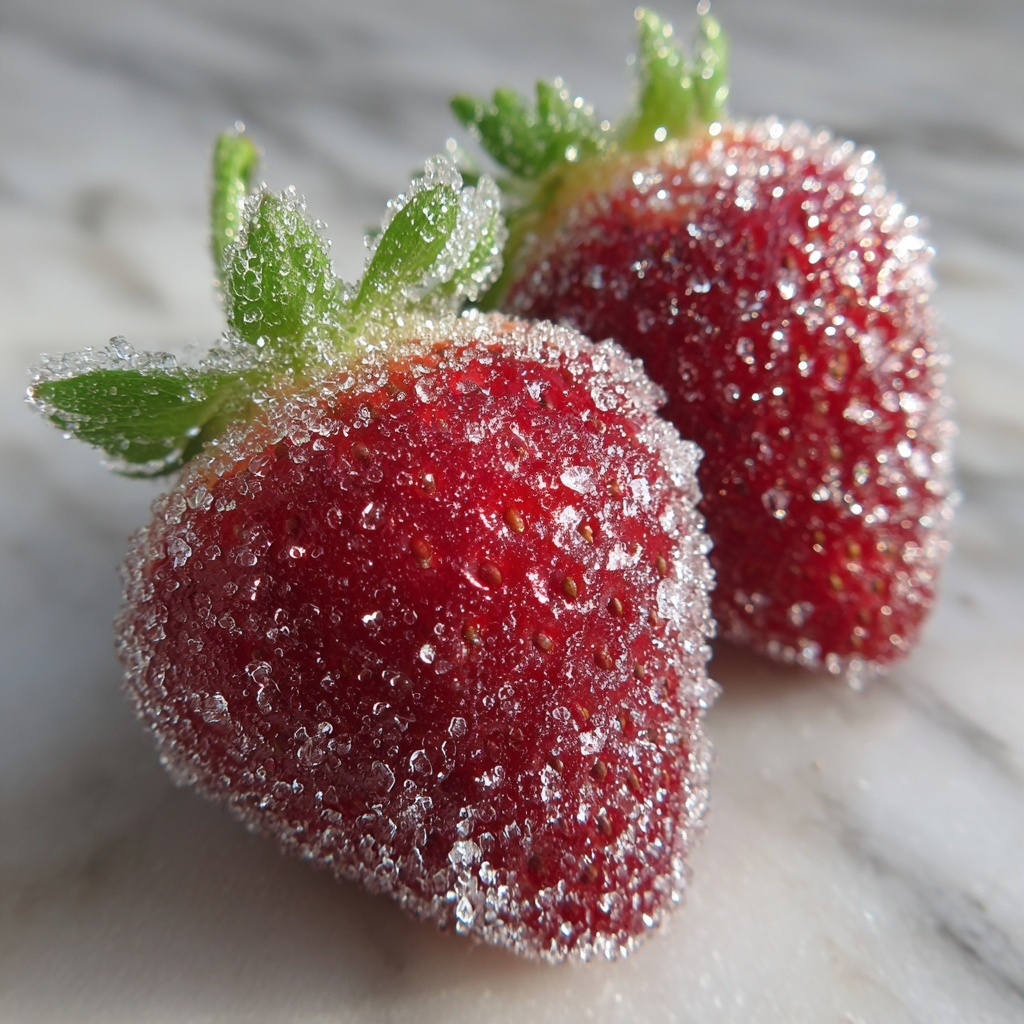 Rock Candy Sugar-Coated Strawberries Recipe - Recipe Image
