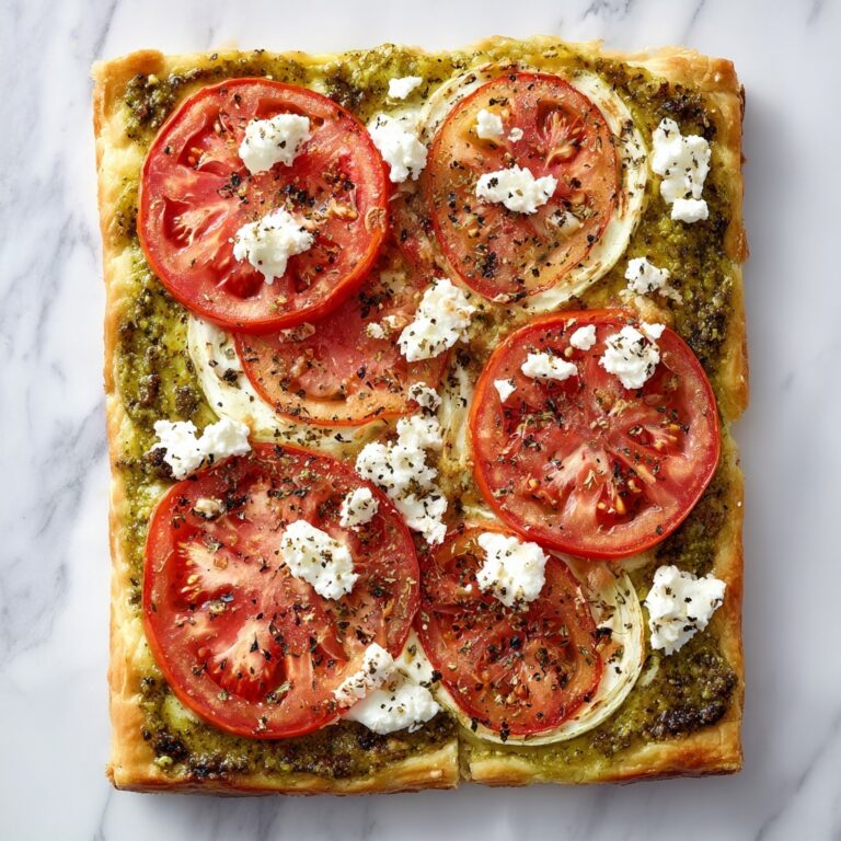 Pesto Caprese Puff Pastry Pizza Recipe