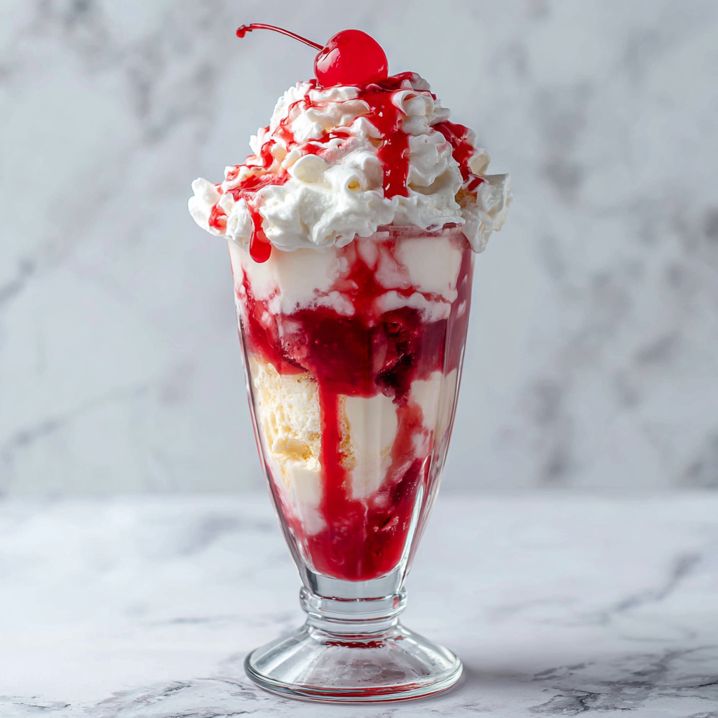 Shirley Temple Ice Cream Float Recipe - Recipe Image