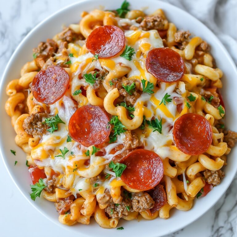 Cheesy Pepperoni Pasta Bake Recipe