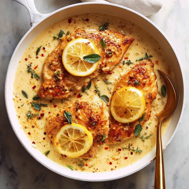 Lemon Garlic Chicken with Creamy Lemon Sauce Recipe