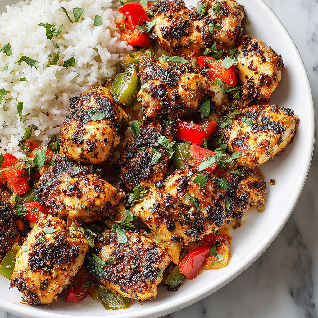 Air Fryer Chicken and Peppers Recipe - Recipe Image