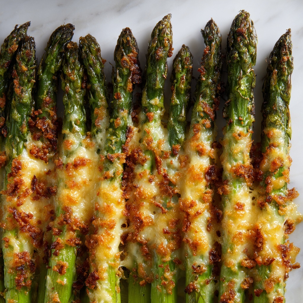 Roasted Garlic Lemon Asparagus with Parmesan Recipe - Recipe Image