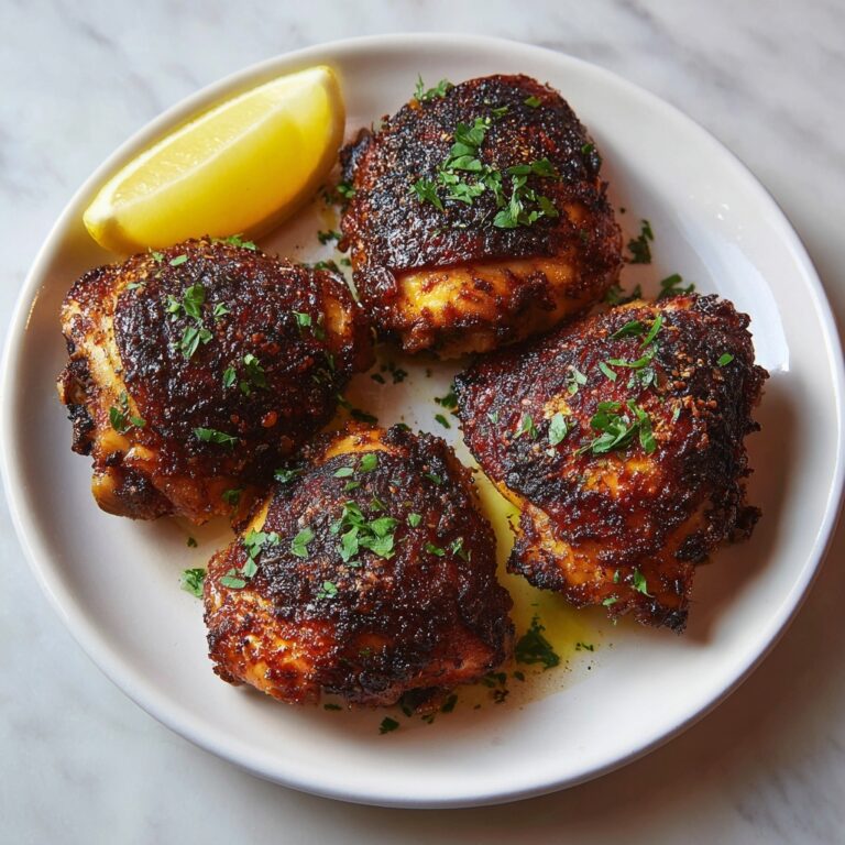 Crispy Air Fryer Chicken Thighs with Lemon and Herbs Recipe