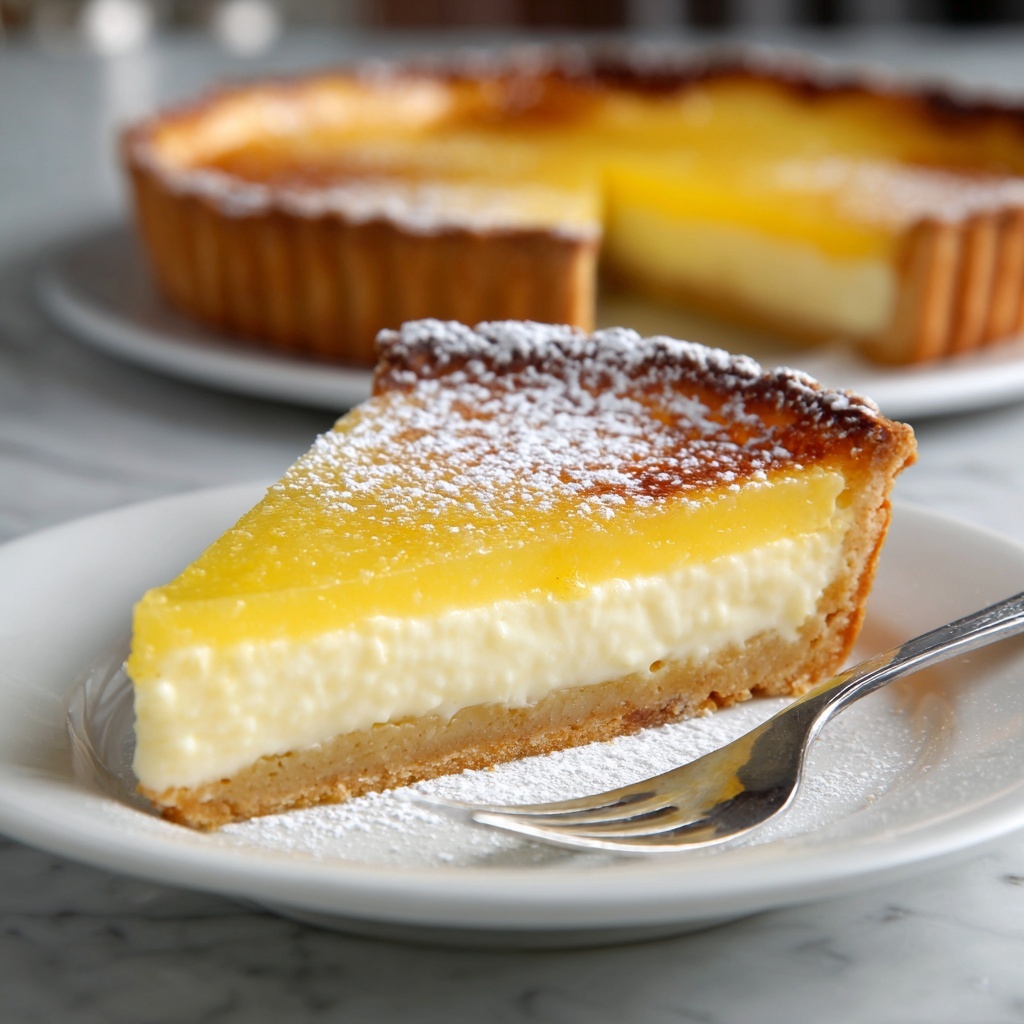 Easy Crustless Lemon Tart Recipe - Recipe Image