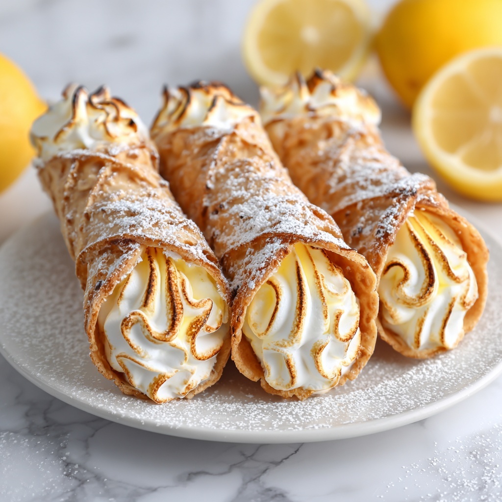 Lemon Meringue Pie Cannoli Recipe - Recipe Image