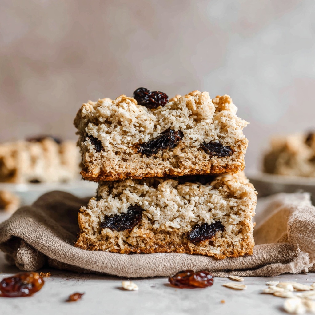 Oatmeal Raisin Cookie Bars Recipe - Recipe Image