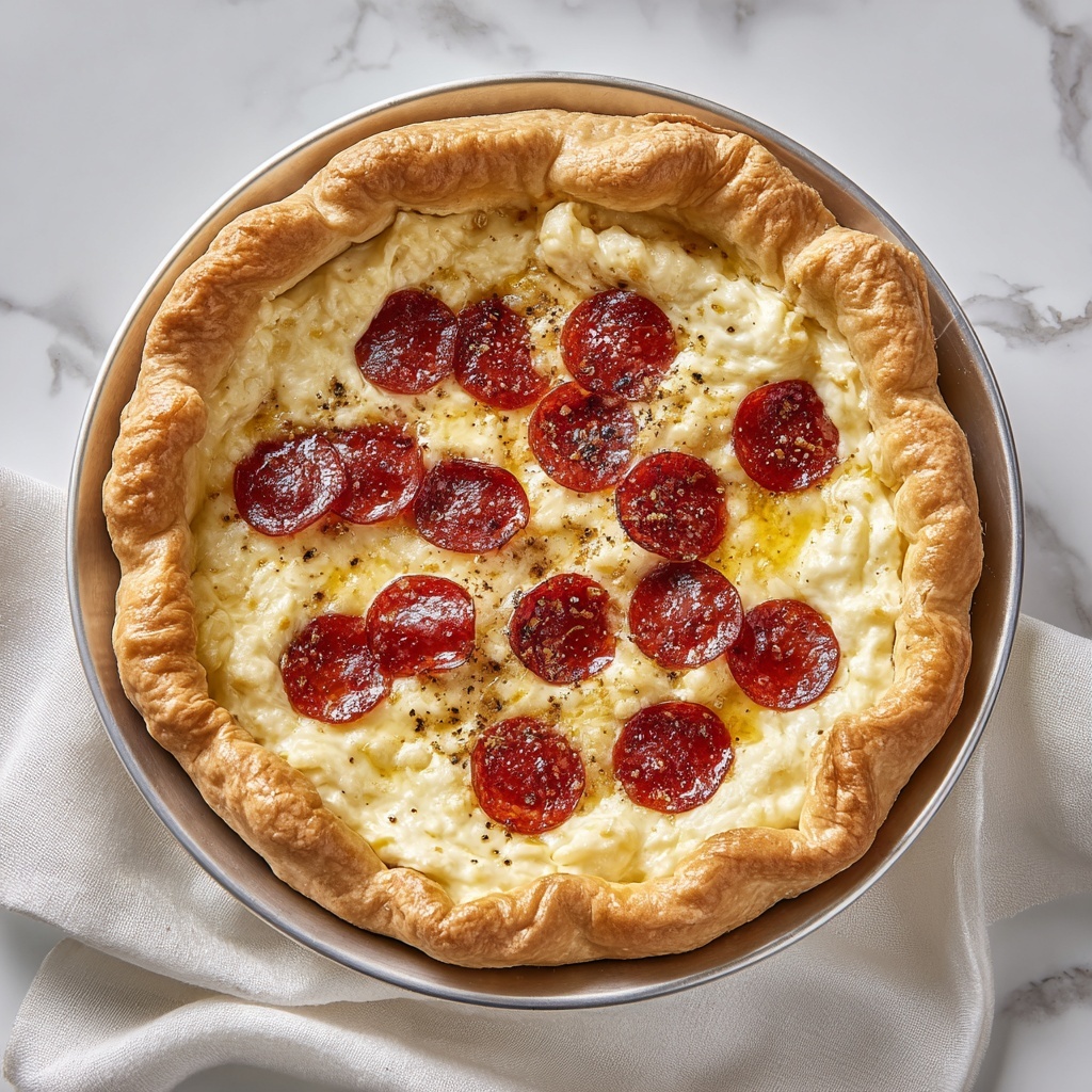 Pepperoni Pizza Quiche Recipe - Recipe Image