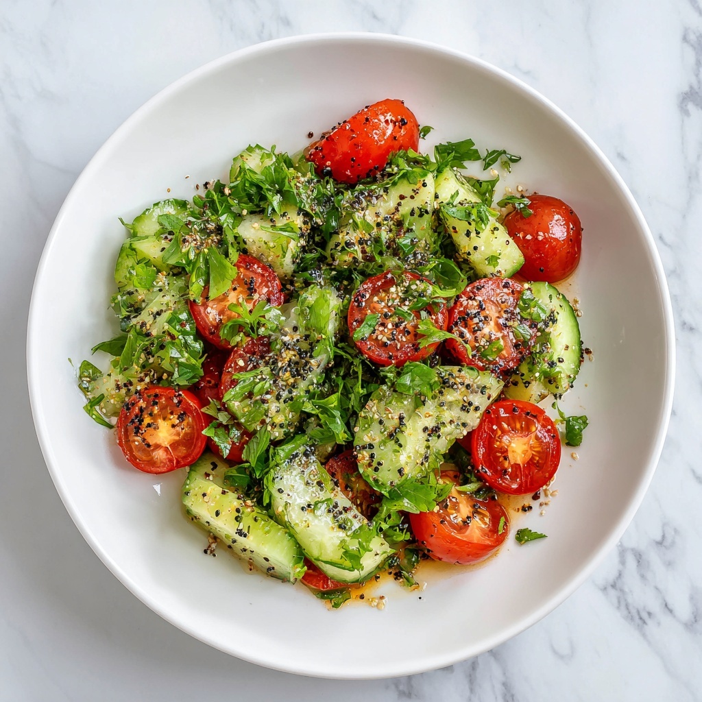 Refreshing Greek Cucumber and Tomato Salad Recipe - Recipe Image