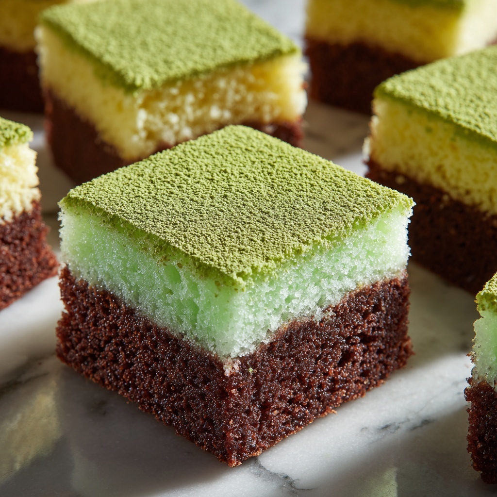 Matcha Mochi Brownies Recipe - Recipe Image