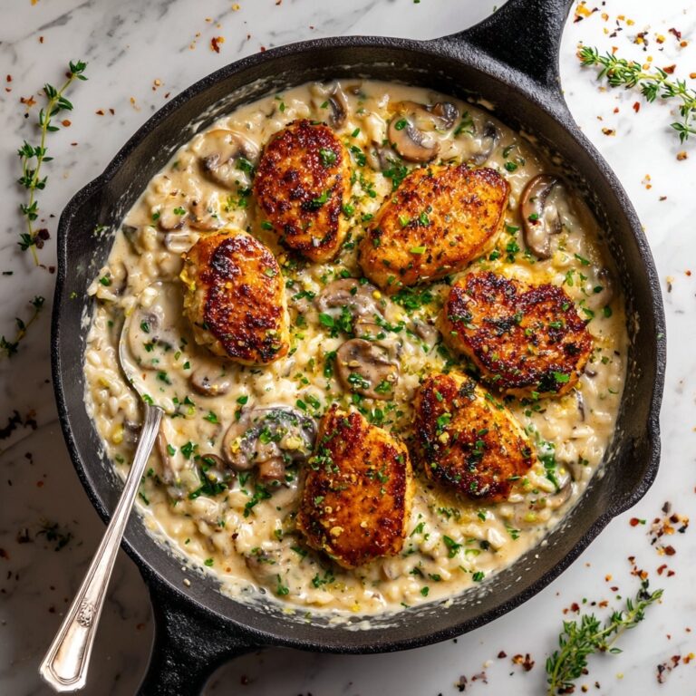One-Pan Creamy Parmesan Chicken & Rice Recipe