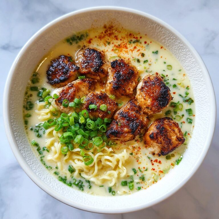 Fiery Chicken Ramen with Creamy Garlic Sauce Recipe