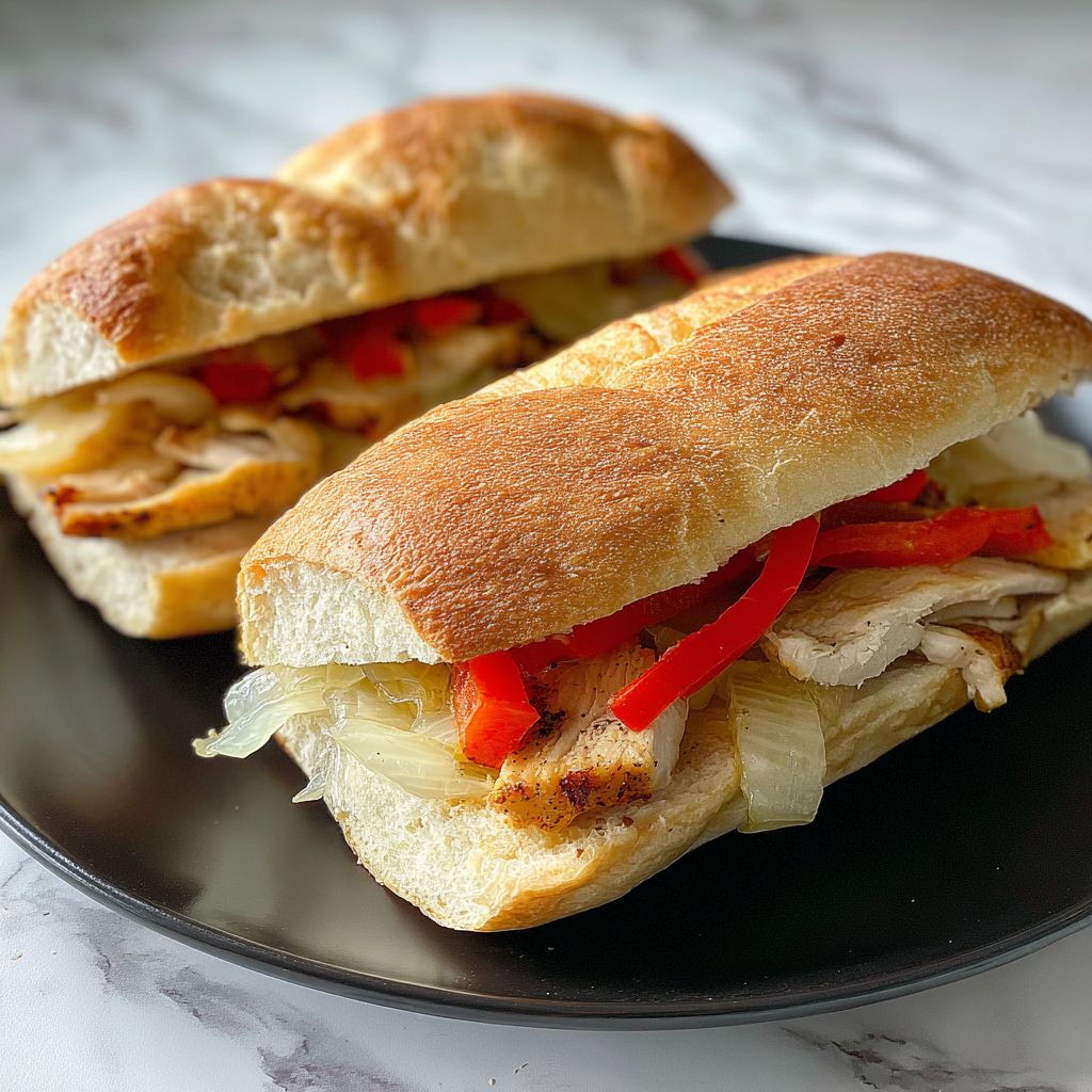 Creamy Chicken Philly Sandwiches Recipe - Recipe Image