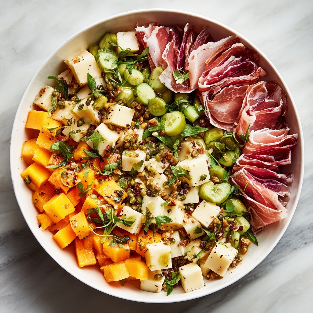 Easy Marinated Cheese Appetizer with Salami & Pickles Recipe - Recipe Image